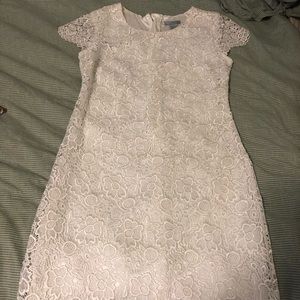 H&M fitted white lace dress